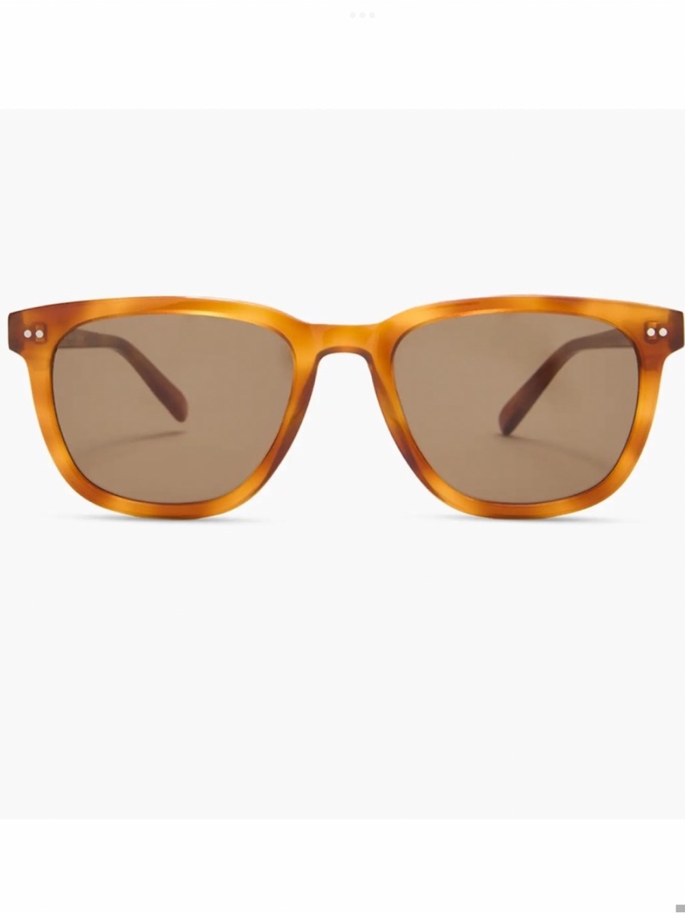 EUC QUINCE Athens Polarized Acetate Sunglasses Clear Brown Brown Lens Modern - Picture 2 of 10